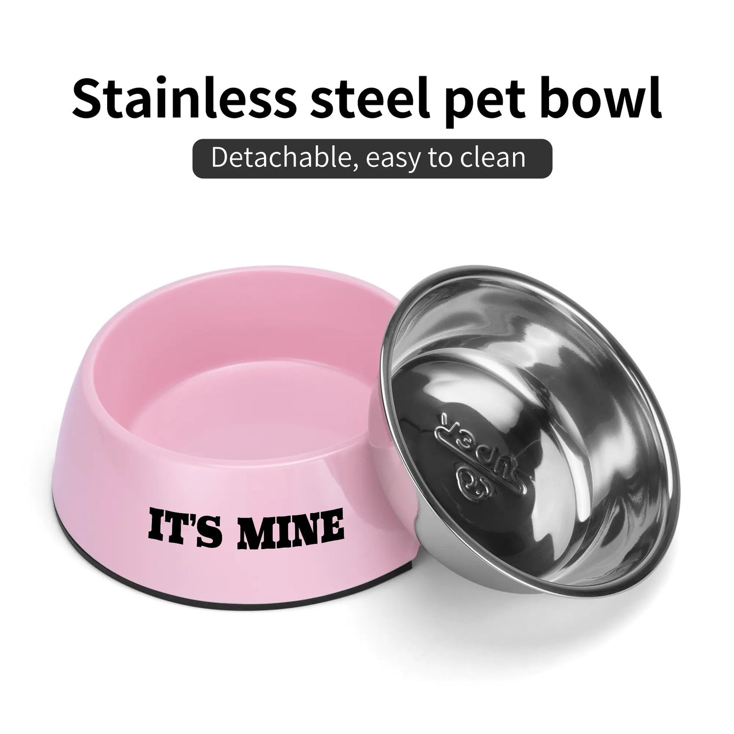 Dog Bowl Pet Bowl Stainless Steel Its Mine