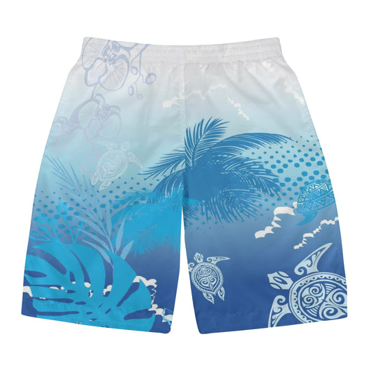 Mens All Over Print Board Shorts Hawaii Design