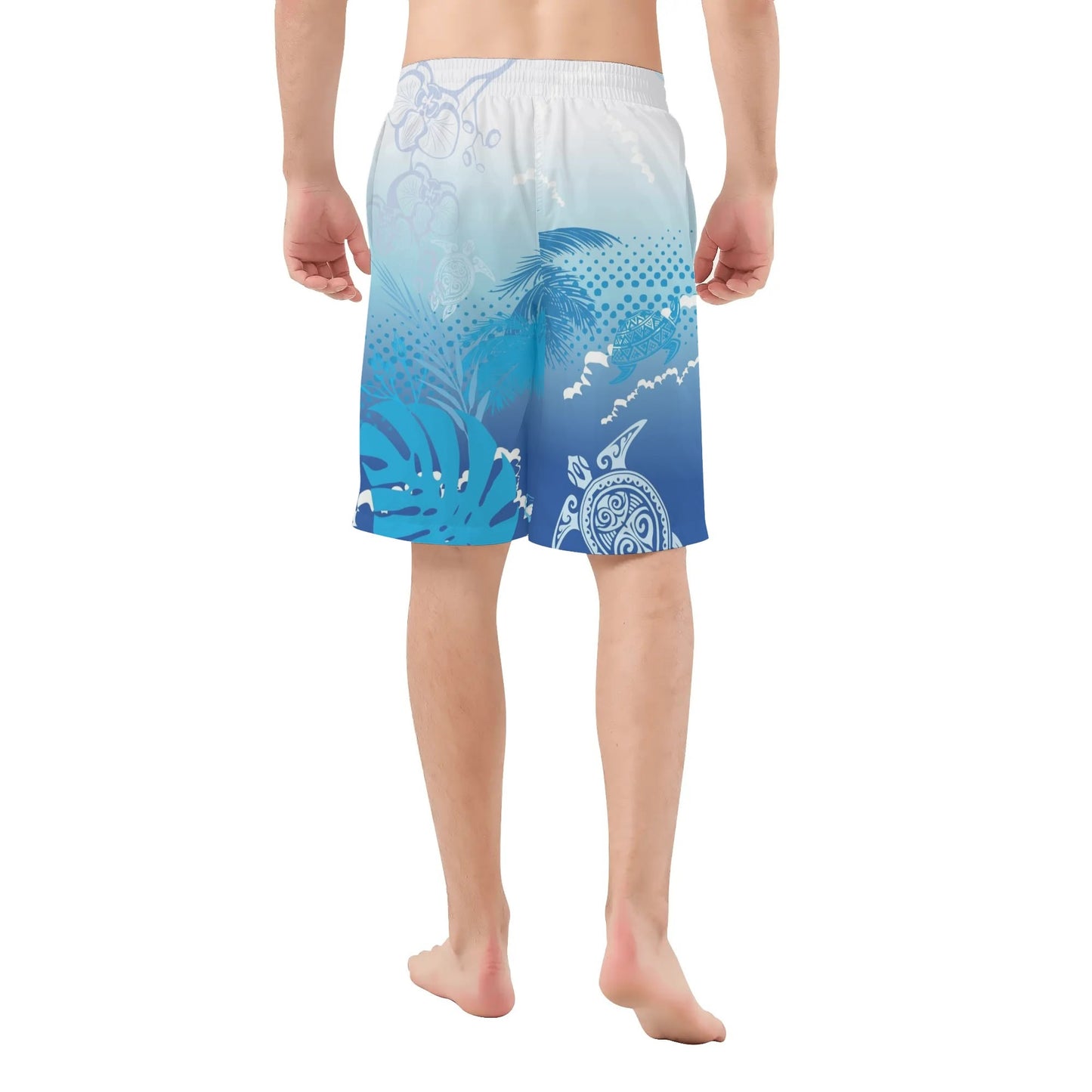 Mens All Over Print Board Shorts Hawaii Design