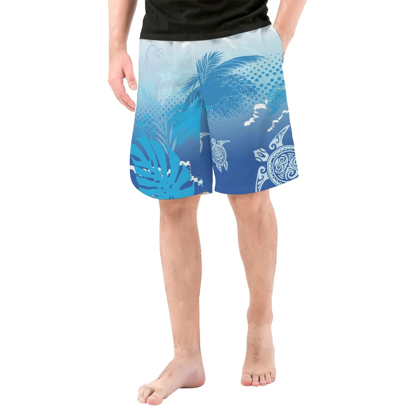 Mens All Over Print Board Shorts Hawaii Design