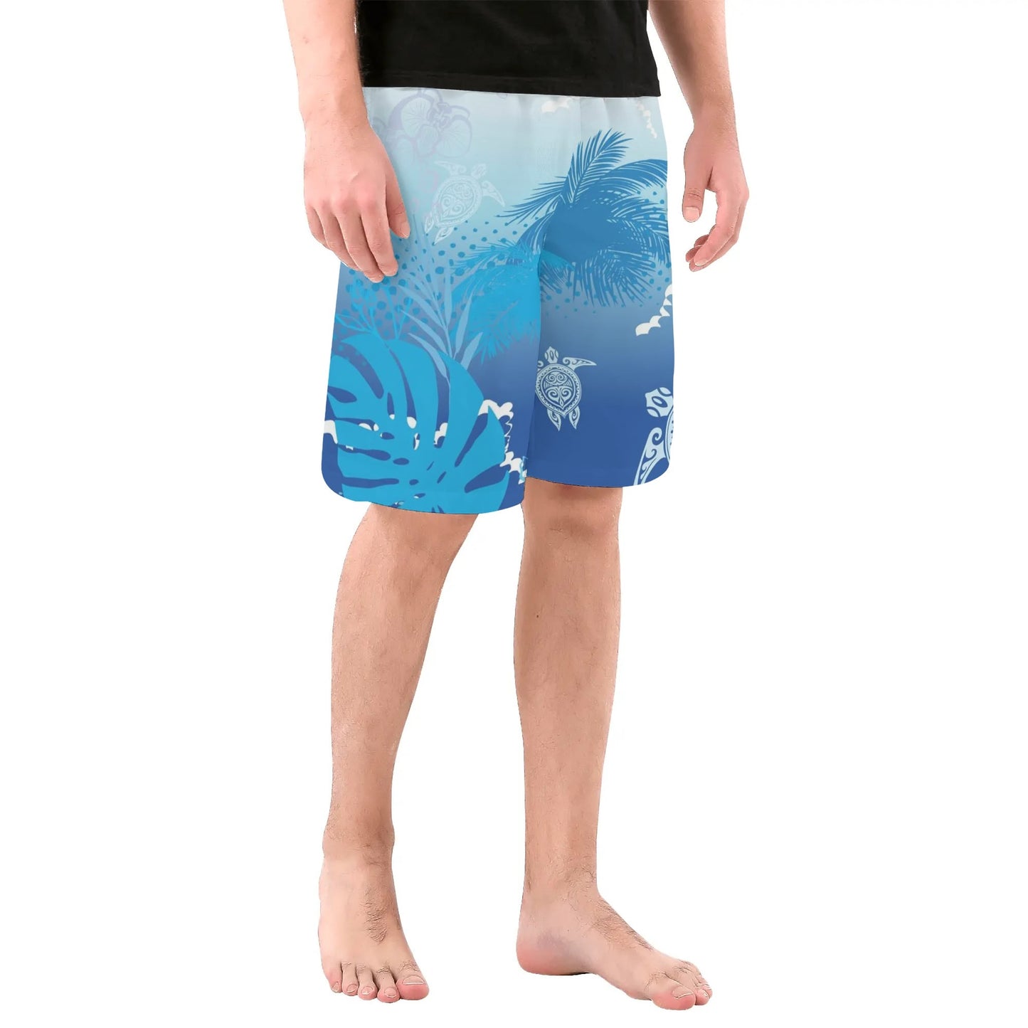 Mens All Over Print Board Shorts Hawaii Design