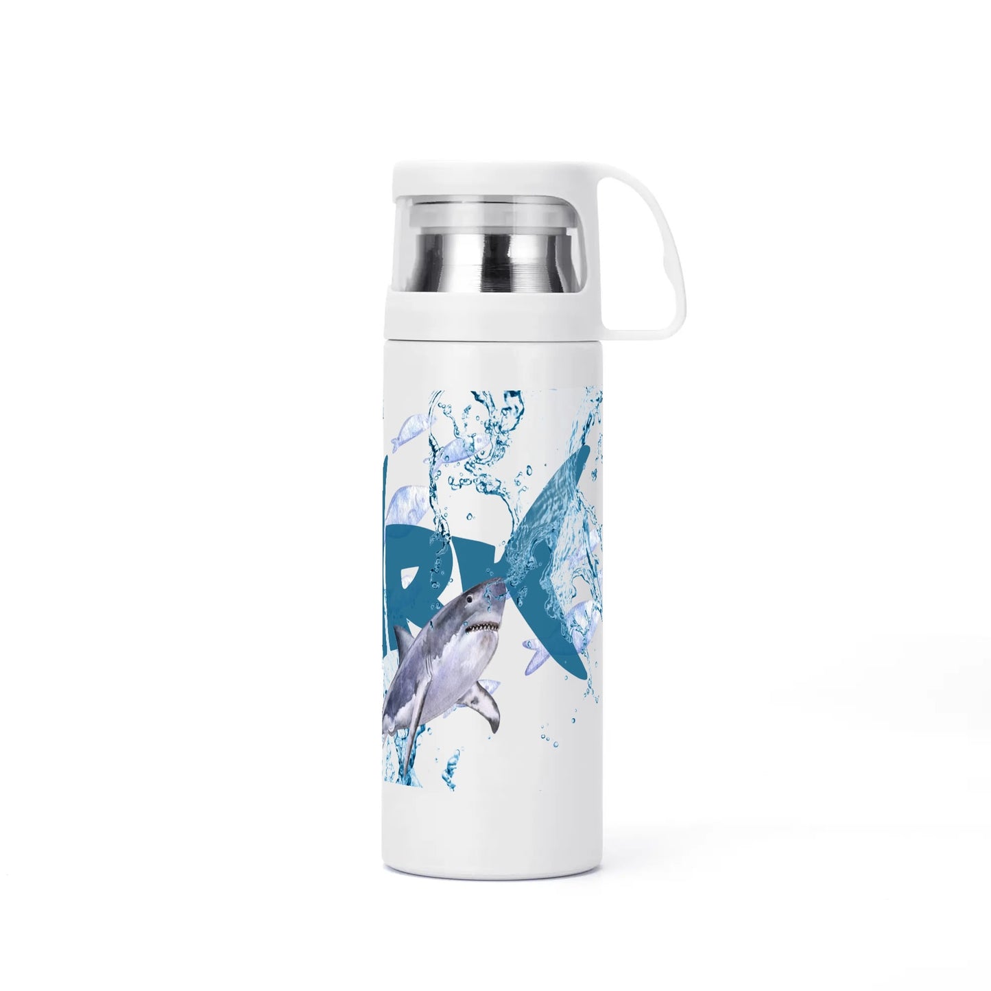 Shark Design Vacuum Bottle with Cup