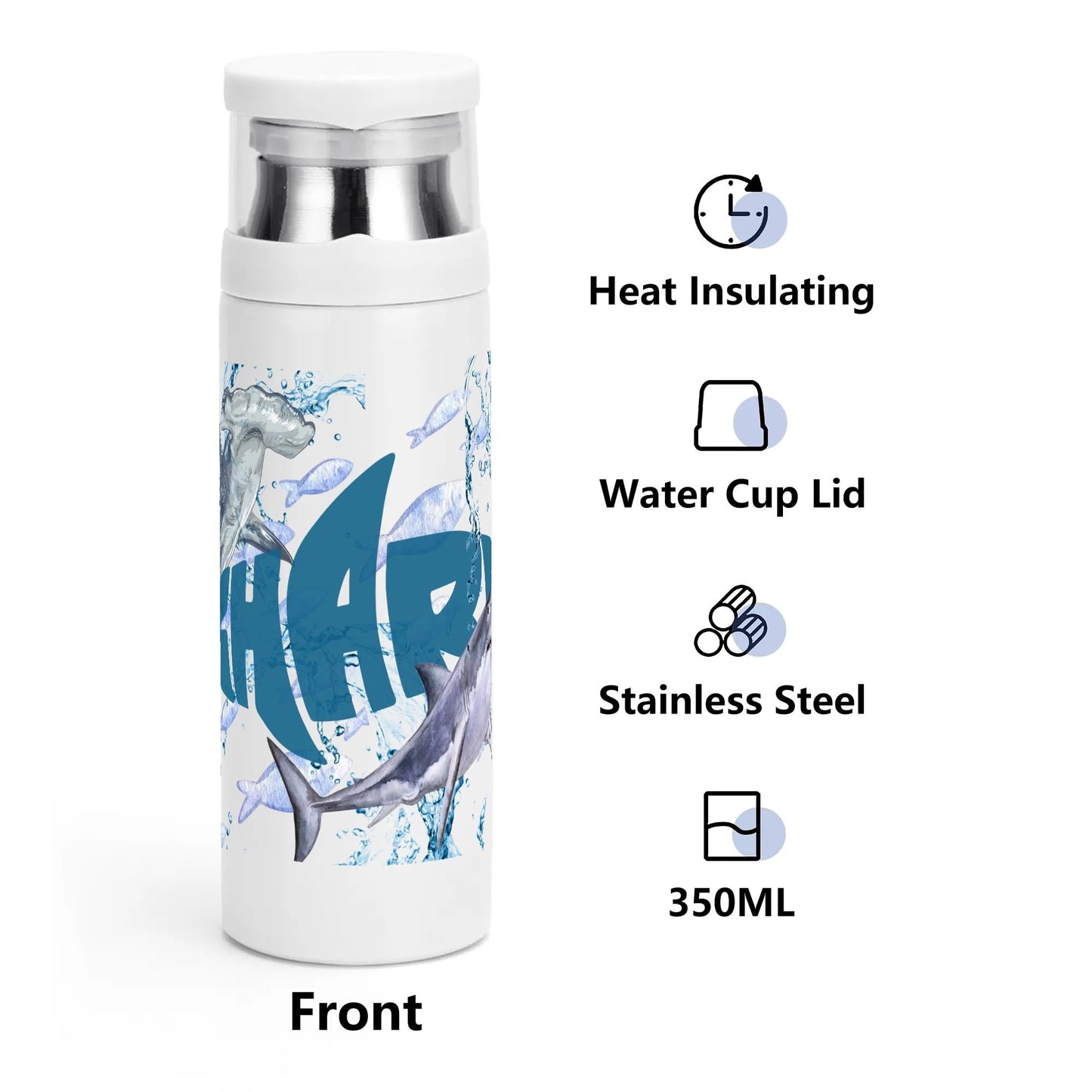 Shark Design Vacuum Bottle with Cup