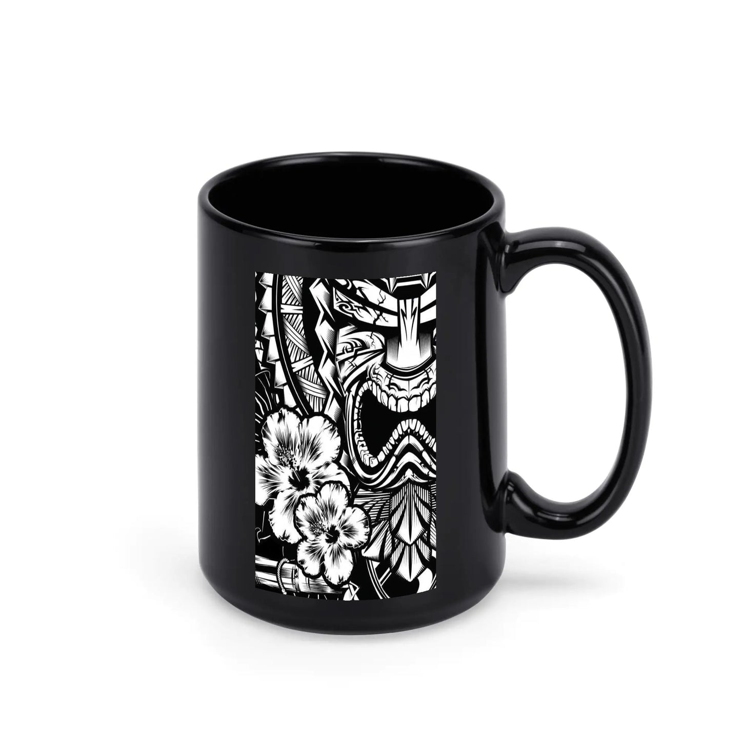 Black Hawaiian Ceramic Mug (15 oz)