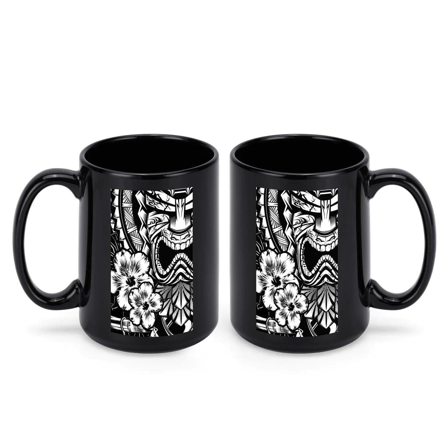 Black Hawaiian Ceramic Mug (15 oz)