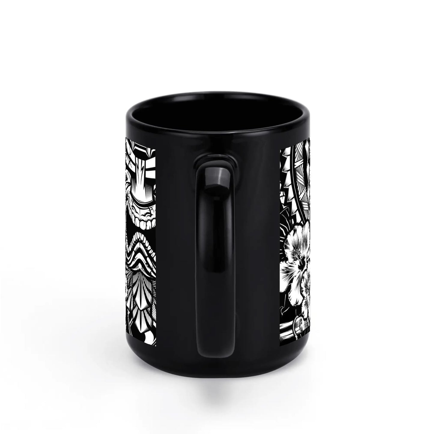 Black Hawaiian Ceramic Mug (15 oz)