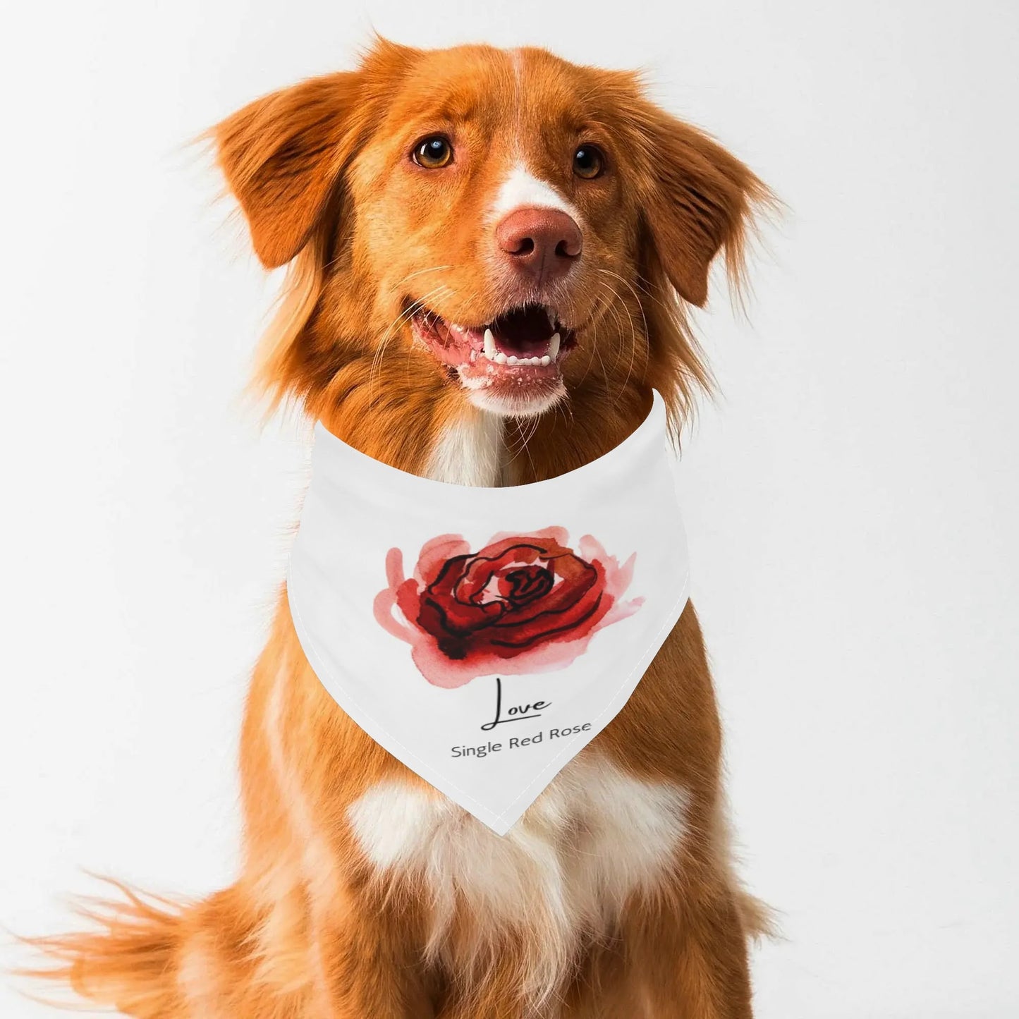 Bandanas for Dogs Cats single rose