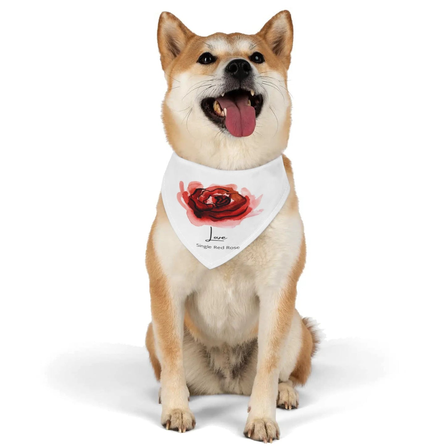 Bandanas for Dogs Cats single rose