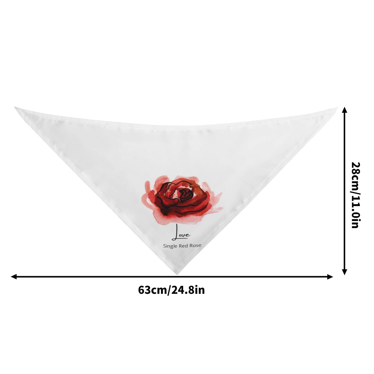 Bandanas for Dogs Cats single rose