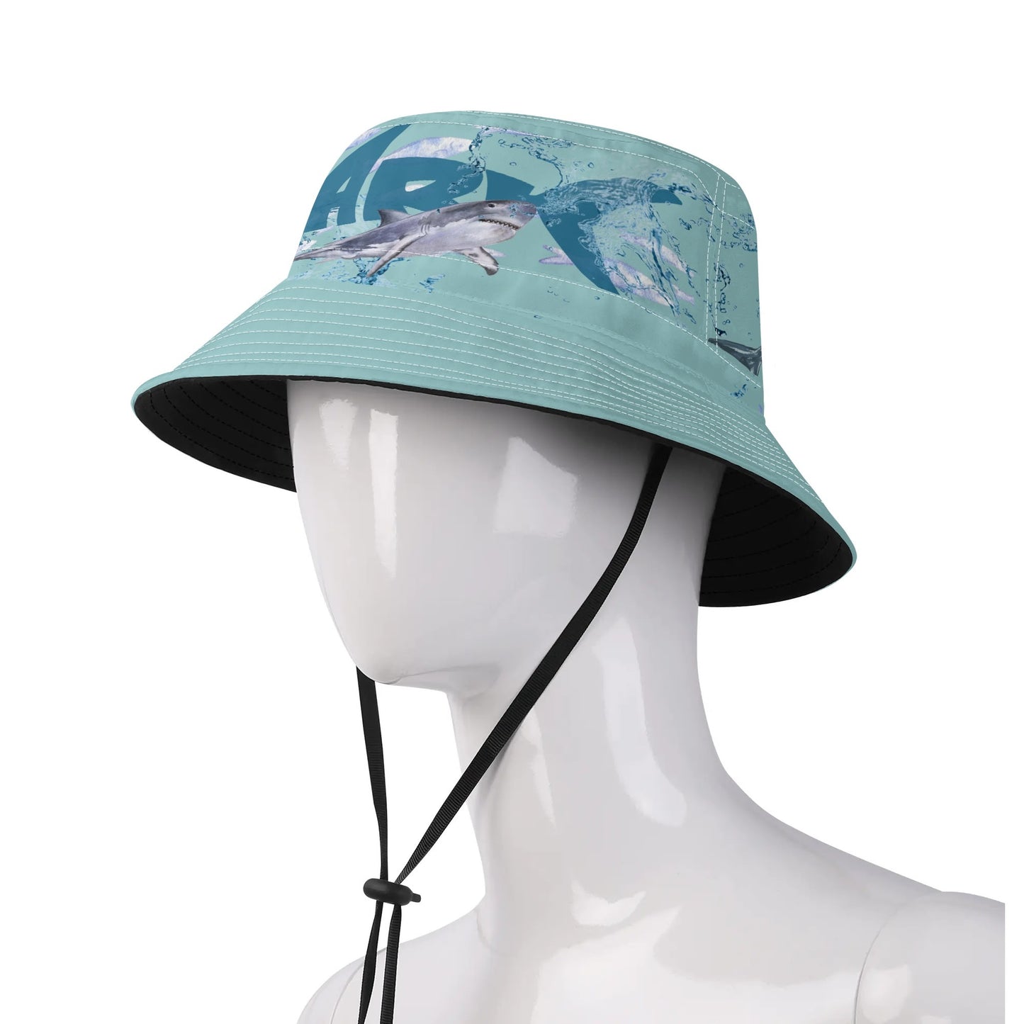 Shark Bucket Hats with Adjustable String