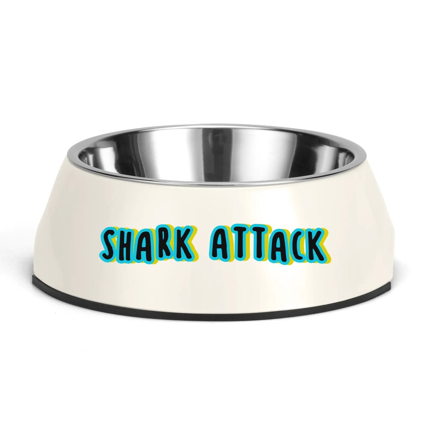 Dog Bowl Pet Bowl Stainless Steel Shark Attack