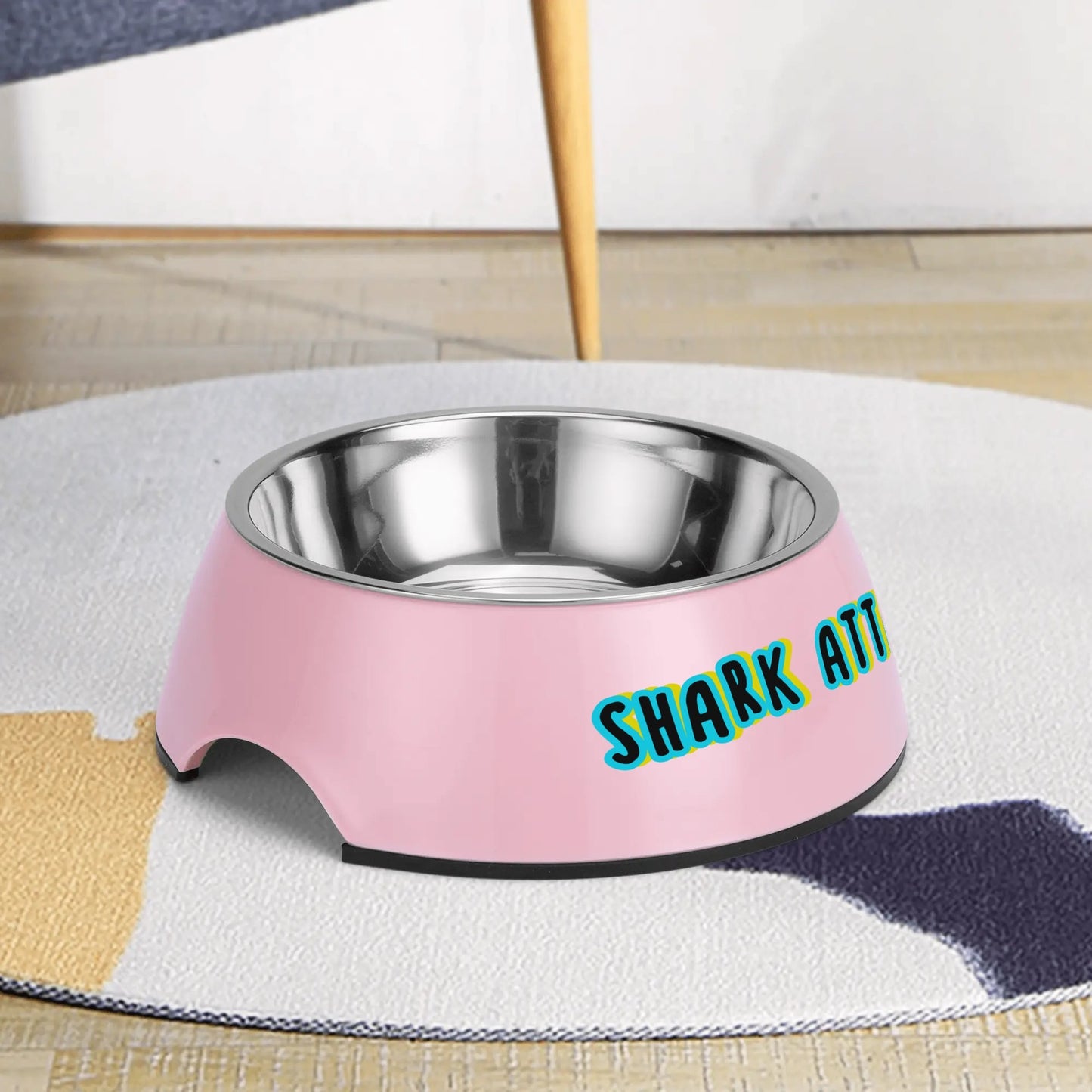 Dog Bowl Pet Bowl Stainless Steel Shark Attack