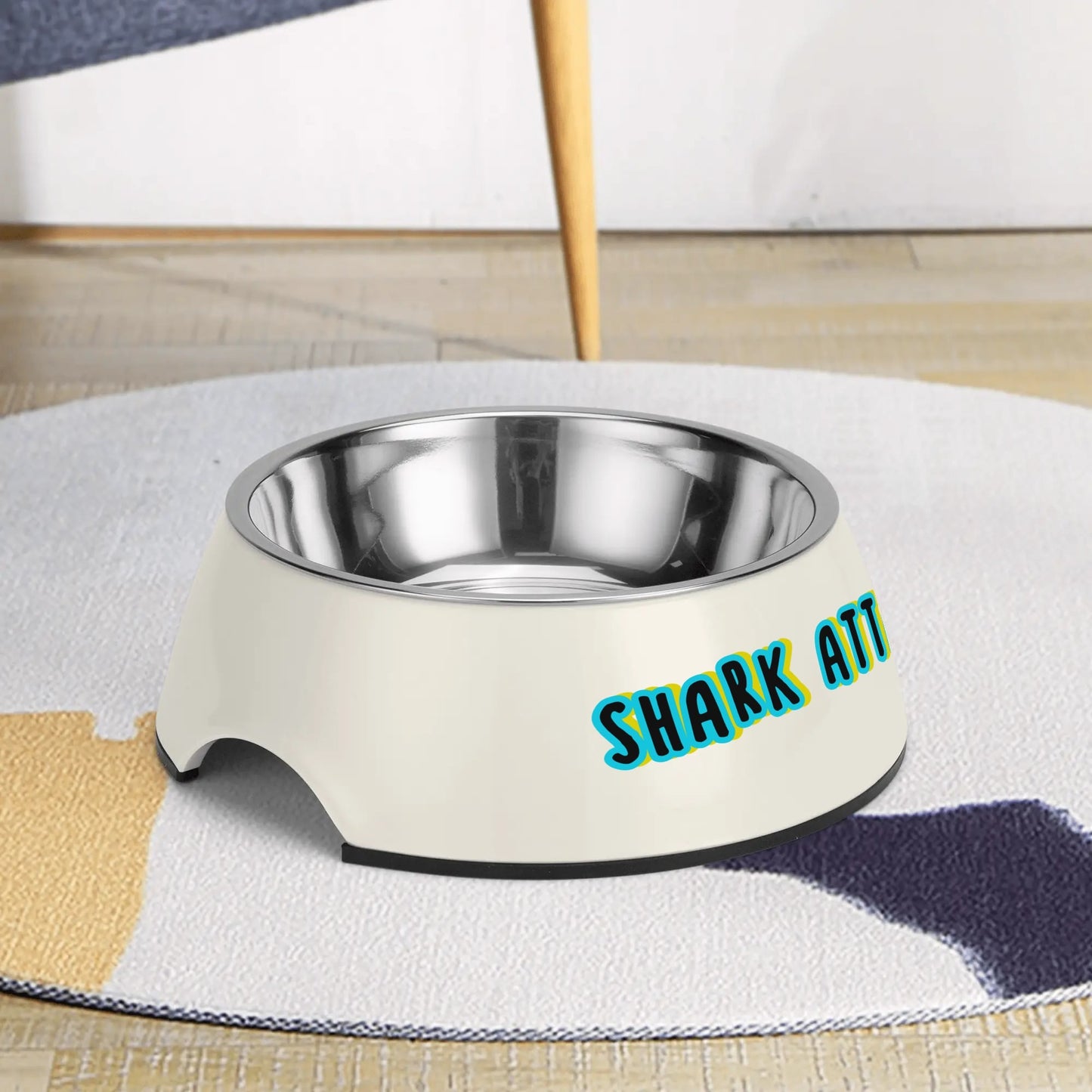 Dog Bowl Pet Bowl Stainless Steel Shark Attack