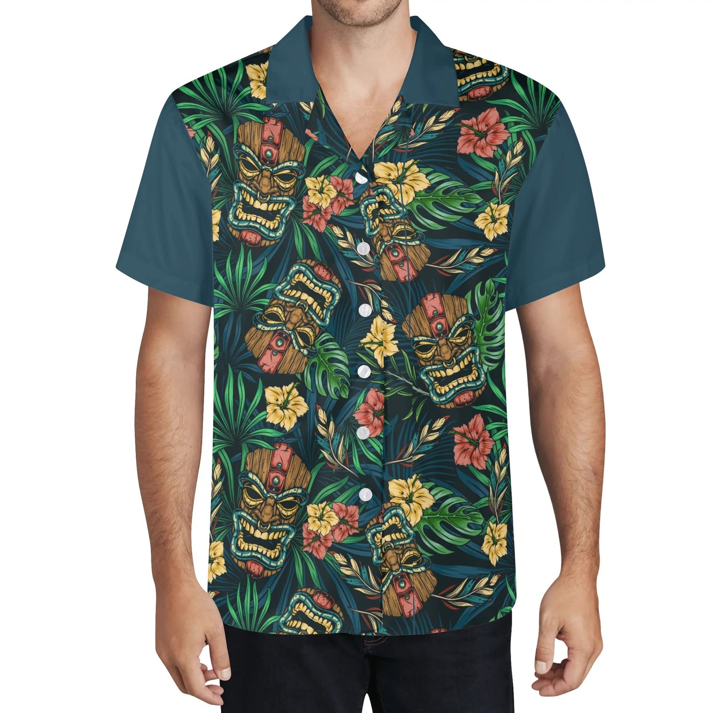 Mens All Over Print Casual Hawaiian Shirt