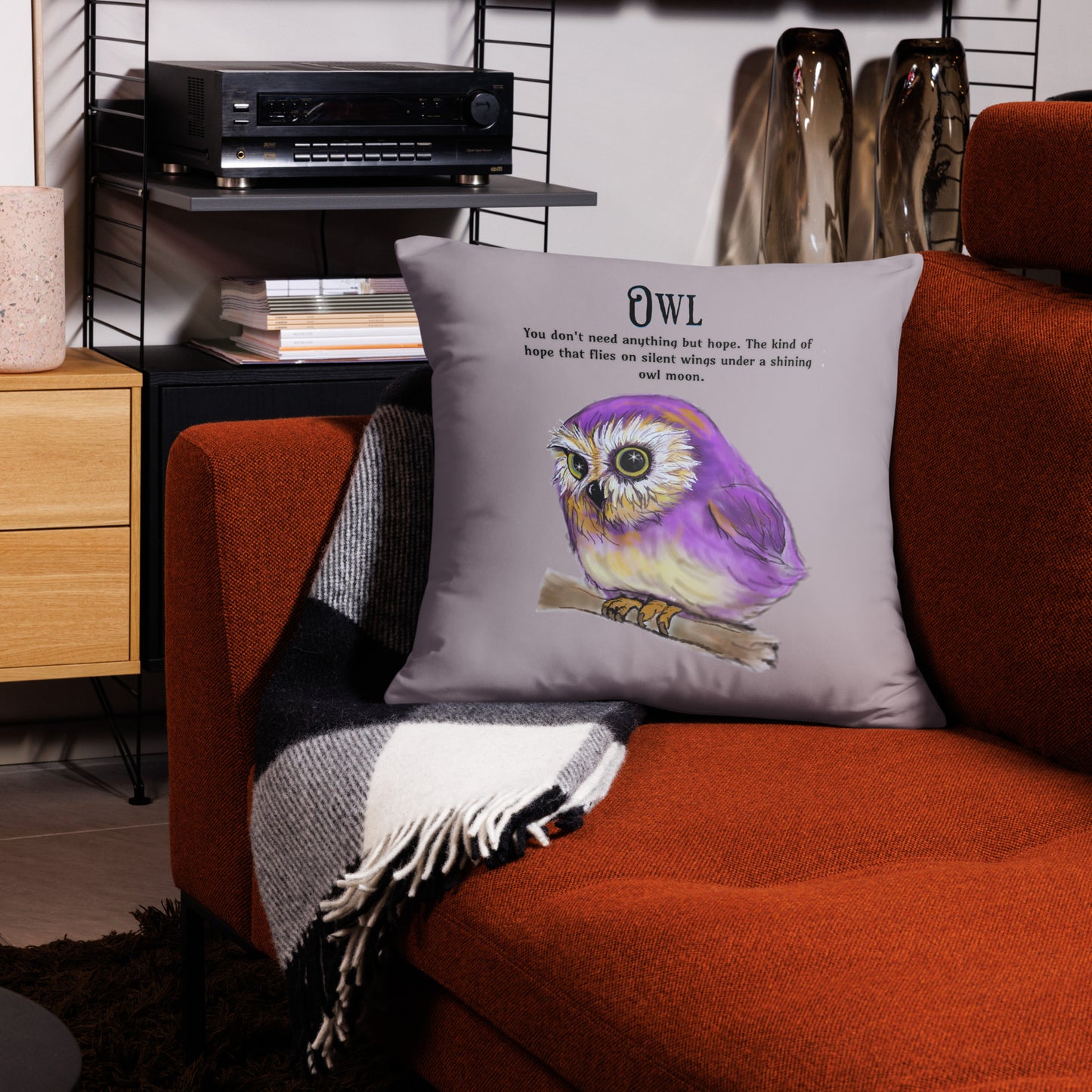 Basic Pillow with a Owl design