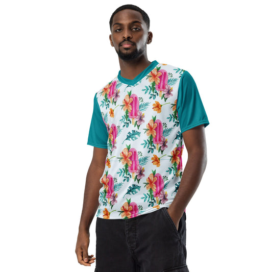 unisex sports jersey Hawaiian design