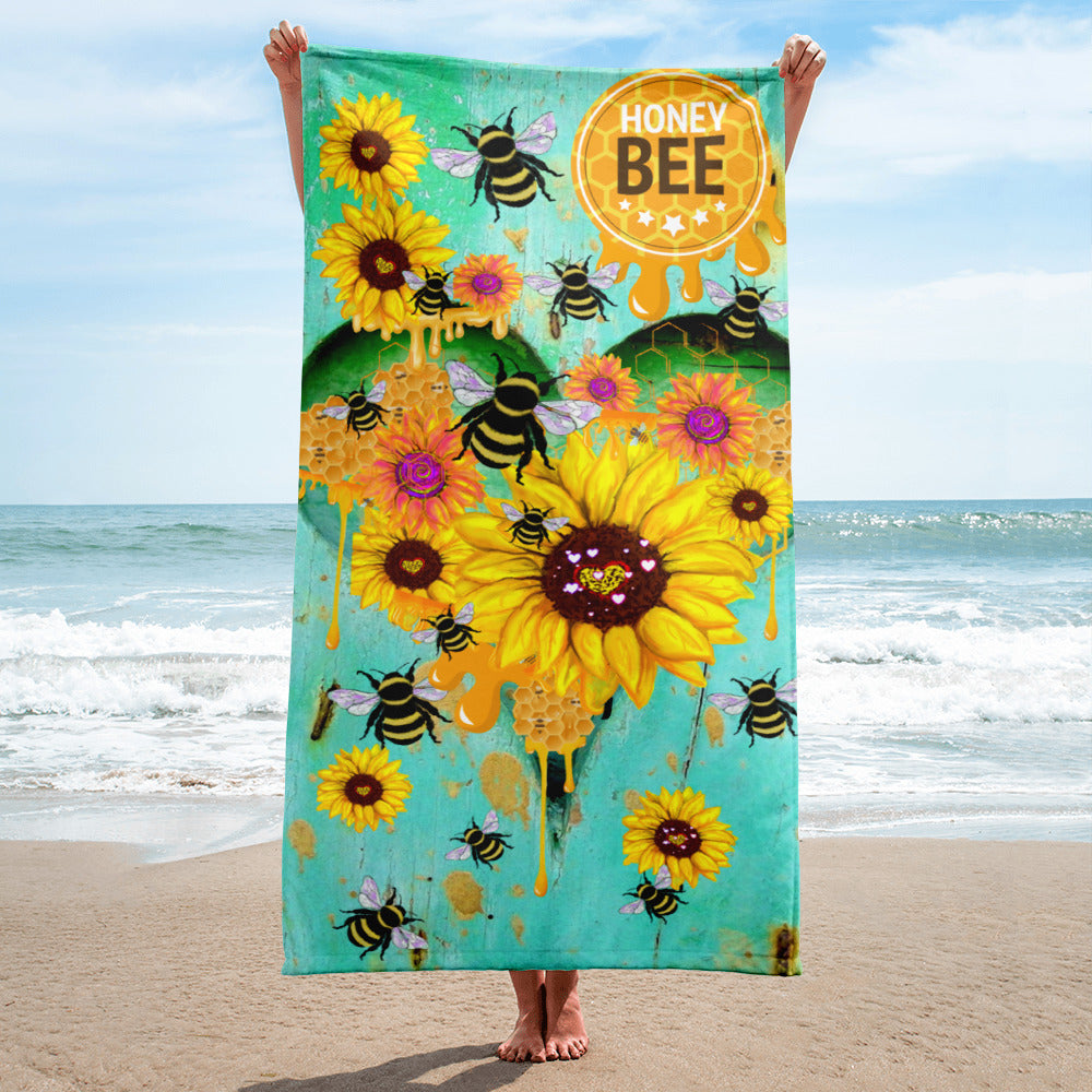 Beach Towel HoneyBee, Sunflower