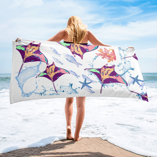 Towel String Ray Design Beach Towel