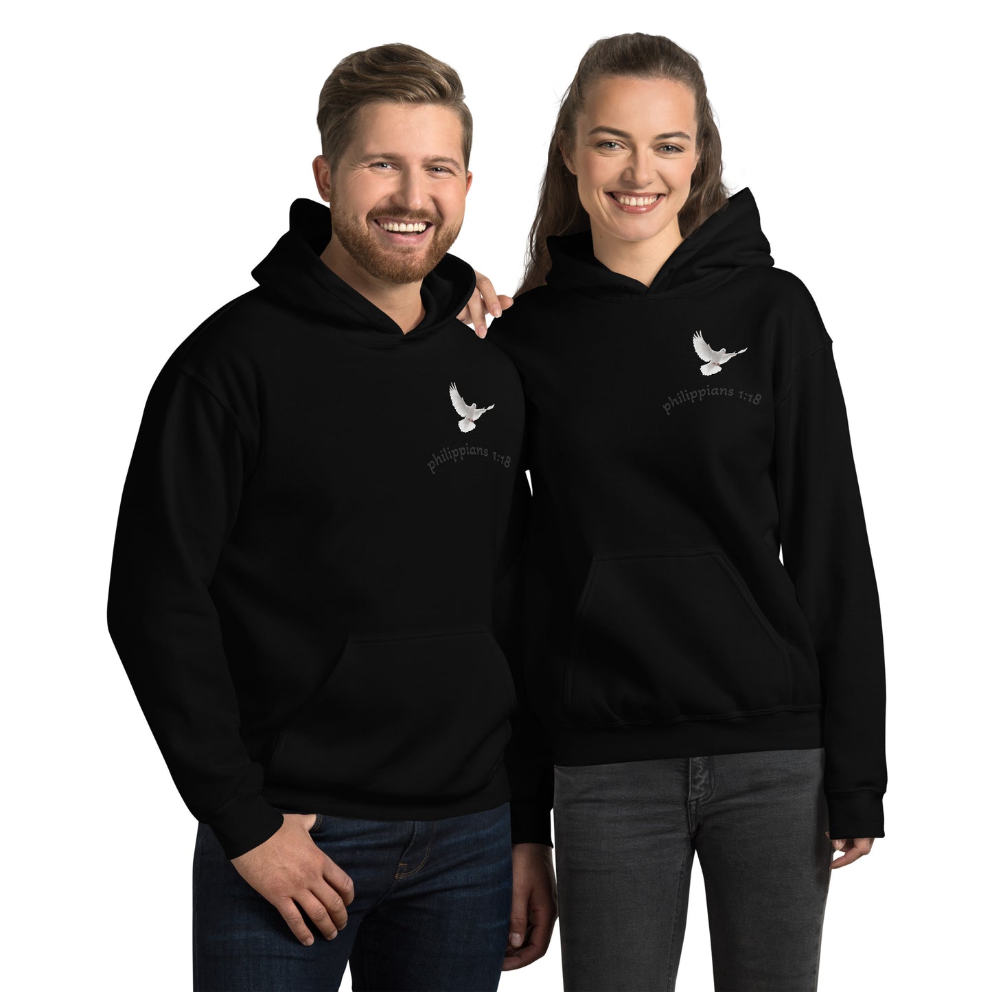 Unisex Hoodie with a bible verse and dove