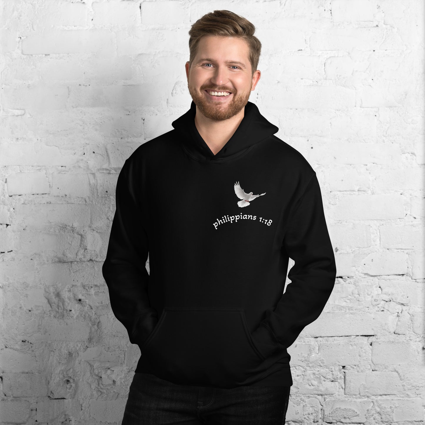 Unisex Hoodie with a bible verse and dove