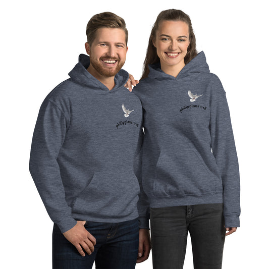 Unisex Hoodie with a bible verse and dove