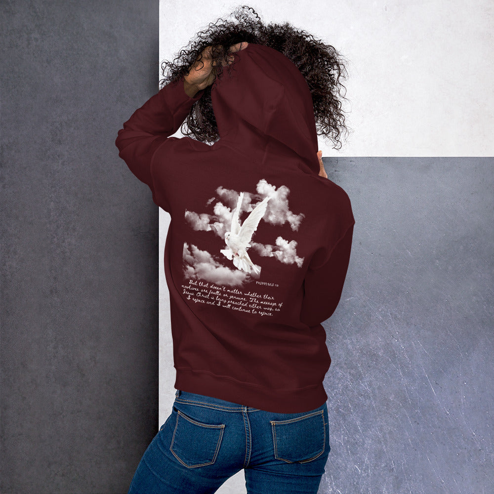 Unisex Hoodie with a bible verse and dove