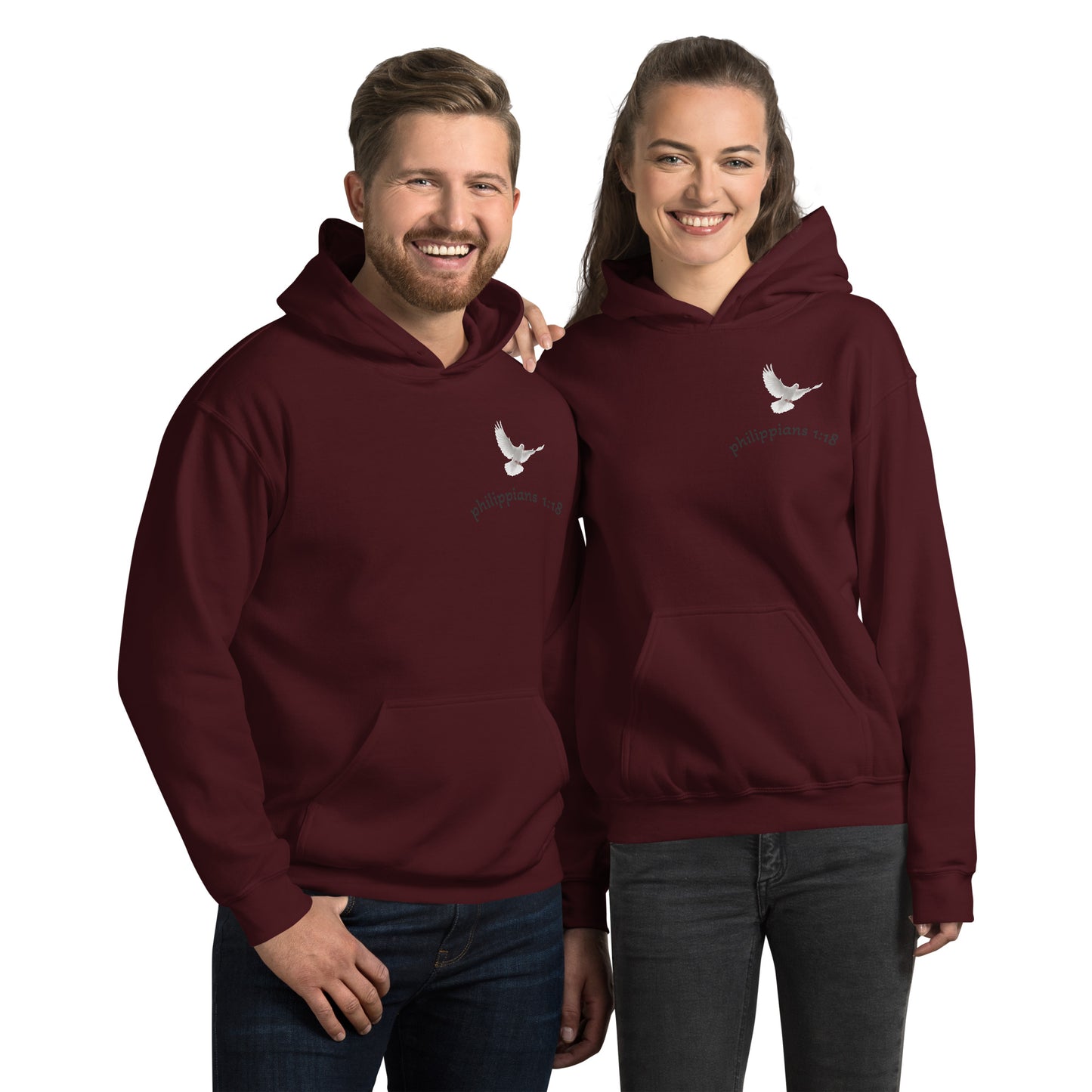 Unisex Hoodie with a bible verse and dove