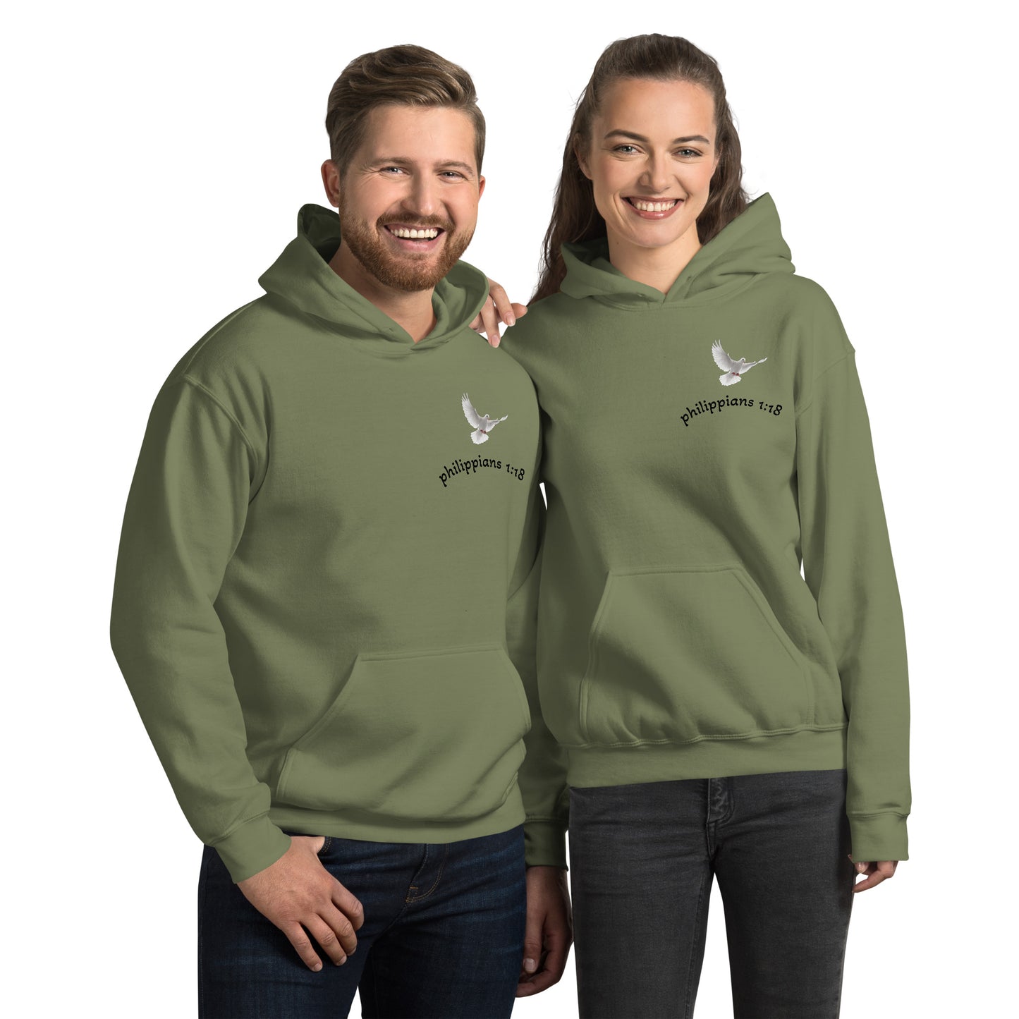 Unisex Hoodie with a bible verse and dove