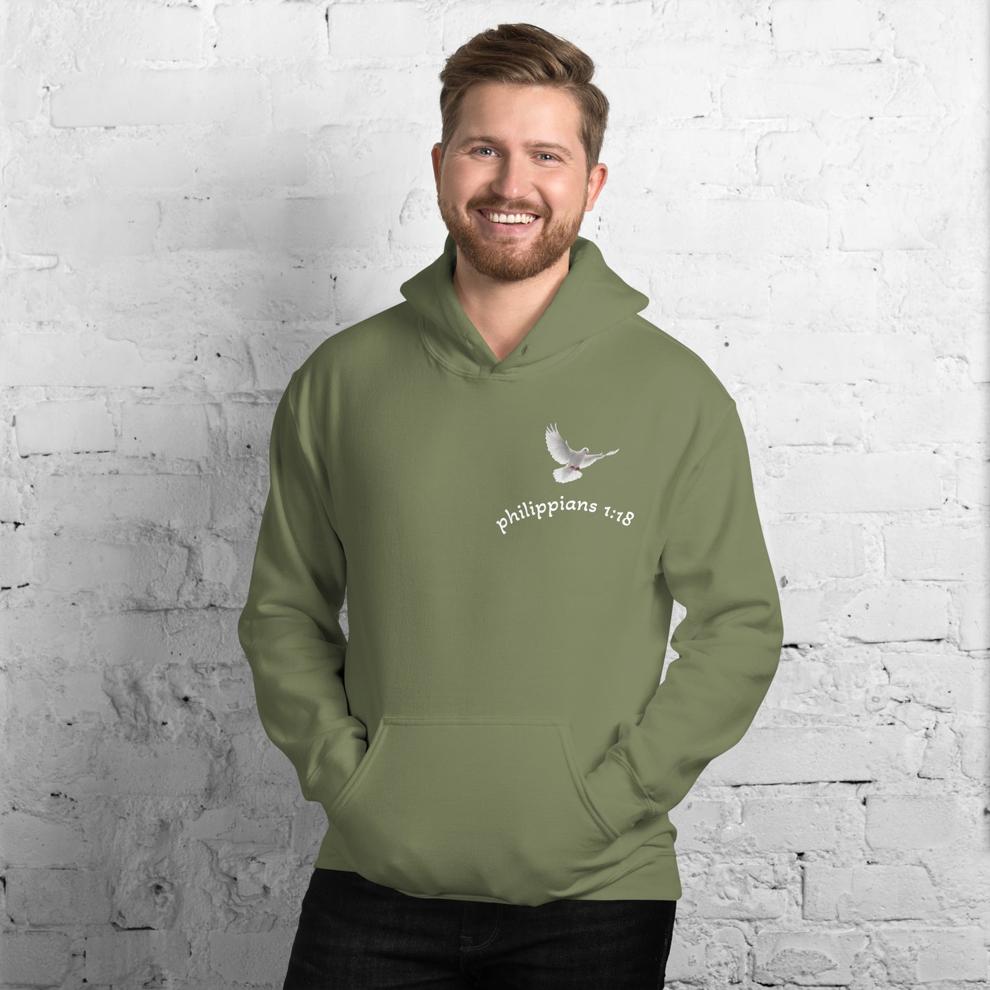 Unisex Hoodie with a bible verse and dove