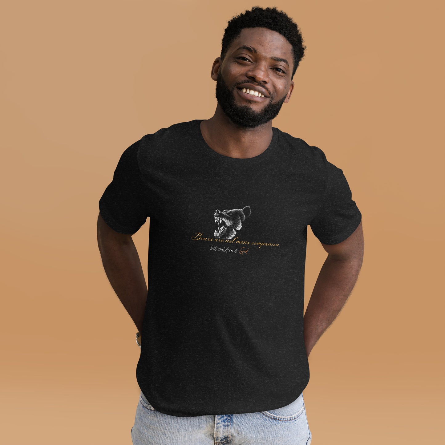 Men T-Shirt Bear with a quote