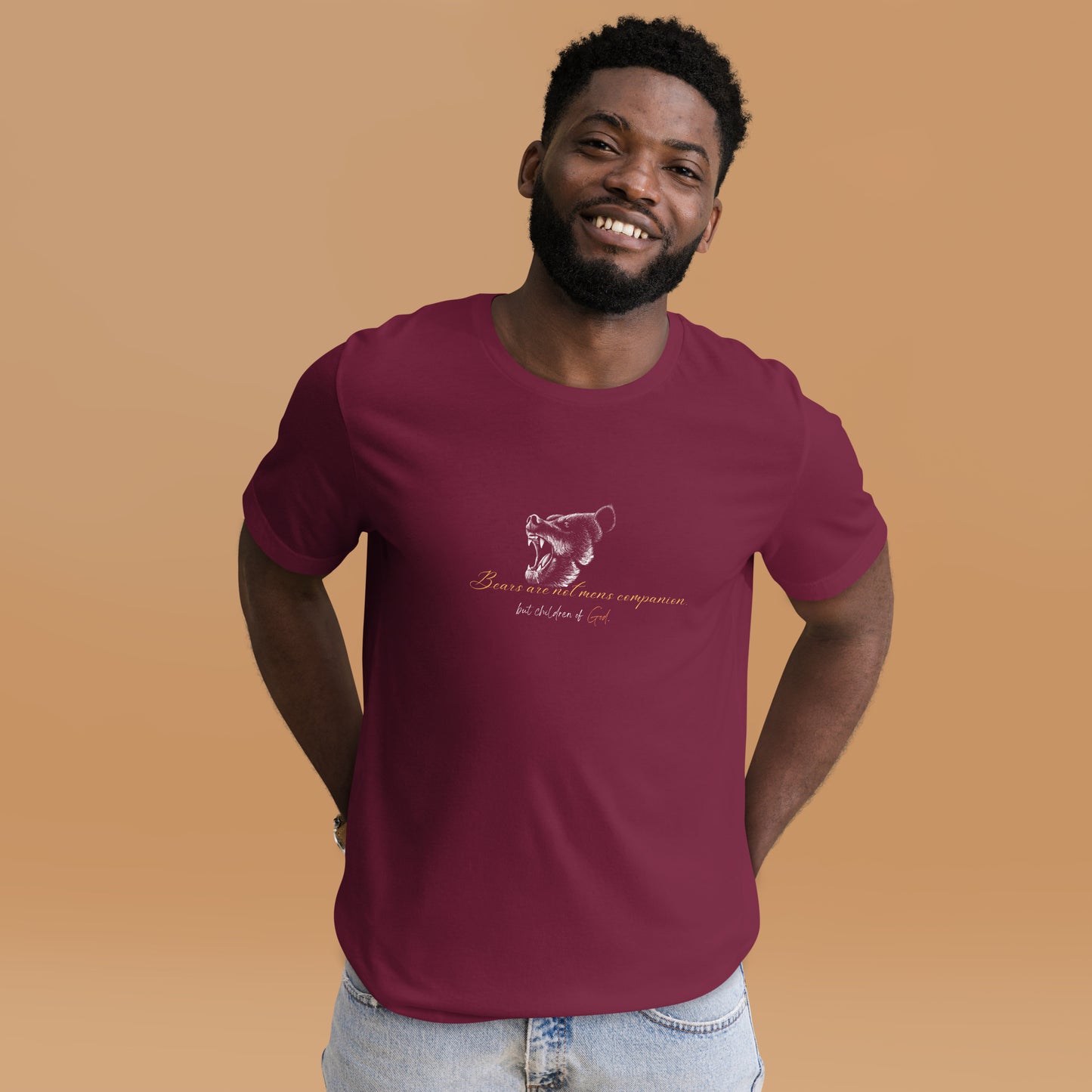 Men T-Shirt Bear with a quote