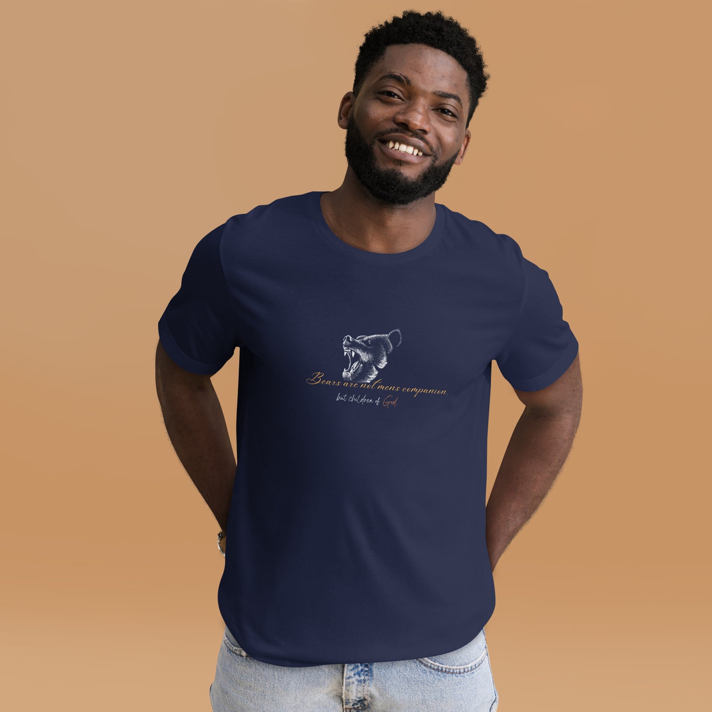 Men T-Shirt Bear with a quote