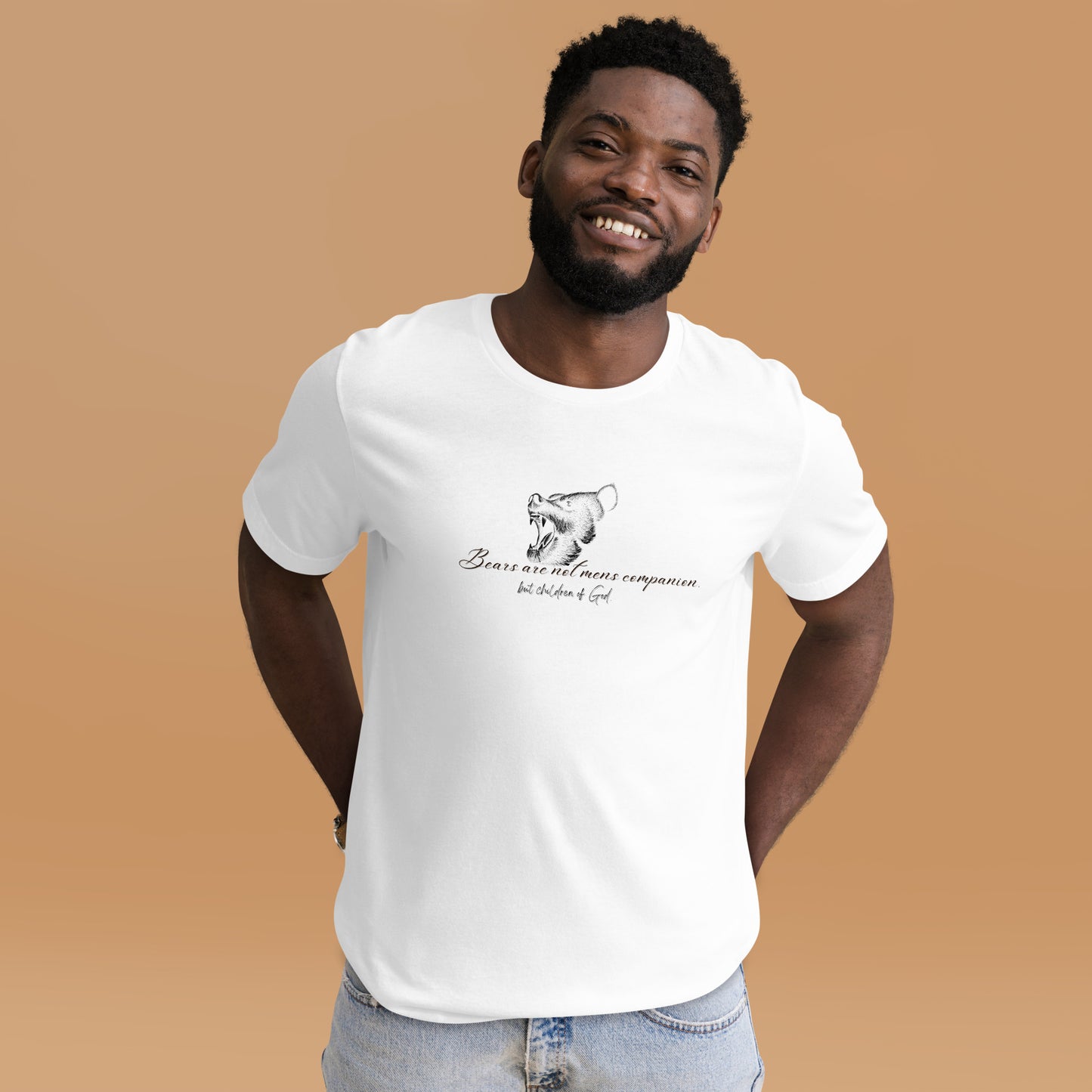 Men T-Shirt Bear with a quote