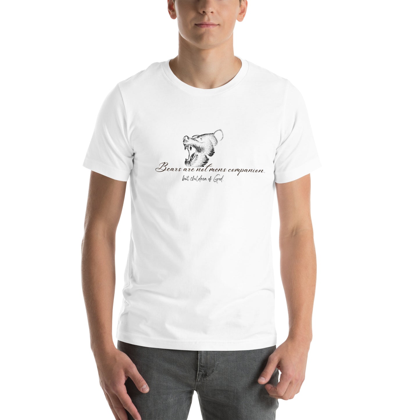 Men T-Shirt Bear with a quote